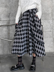 Original Creation High Waisted Roomy Contrast Color Skirts Bottoms