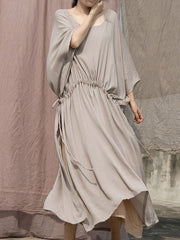 Original Drawstring Elasticity Waist Dress