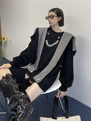 Loose Round Neck Two-Piece Sweatshirt