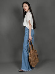 100% Silk Original Comfort Jacquard Sun-protection Shirt Top