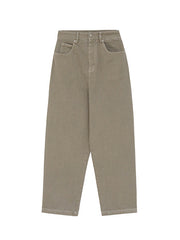High-Waist Straight-Leg Casual Wide-Leg Pants