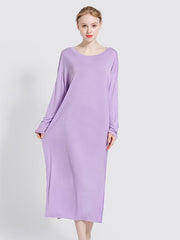 Loose Solid Split-Side Pajamas