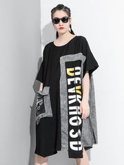 Original Personality Irregularity Split-Joint Dress