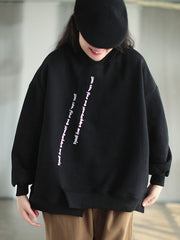 Women Retro Pullover Loose Sweatshirt