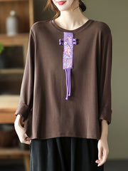 Retro Round Neck Loose T-Shirt