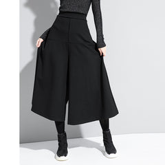 Women Loose Street Padded Wide Leg Pants