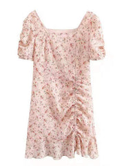 Sweet Strawberry Fudges Floral Mini Dress