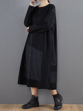 Vintage Patchwork Loose Dresses