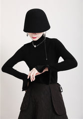 Women High Neck Stretch Casual Bottoming Shirt