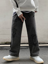 Straight Leg Printed Causal Pants