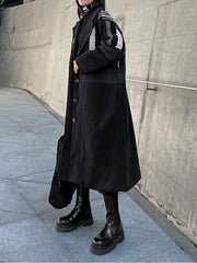 Split-Joint Color-Block Thick Coat