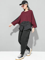 Original Irregularity Split-Joint T-Shirts Tops