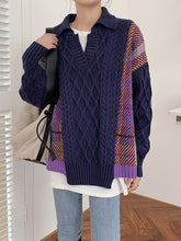 Casual Vintage Clashing Sweater