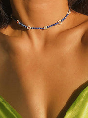 Boho Chic Rainbow Flower Beaded Necklace