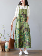 Vintage Loose Printed Wide Leg Pants