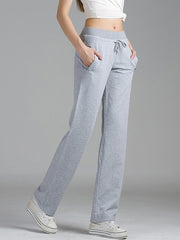 Casual Solid Color Elastic Sport Pants