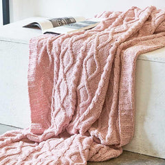 Solid Crochet Knit Blankets