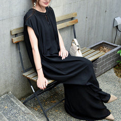 Casual Solid Color Loose Jumpsuit