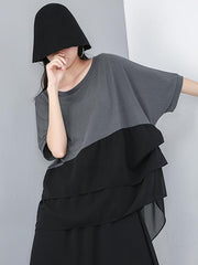 Loose Irregular Chiffon T-shirt