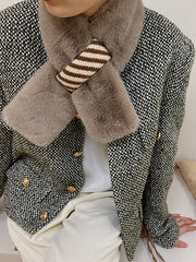Casual Versatile Cross Plush Scarf