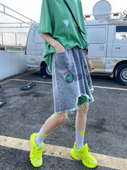Loose Letter Printed Summer Shorts