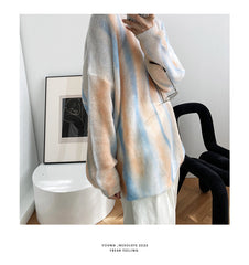 Women Loose Tie Dye Casual Sweater