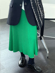 Loose Elastic High Waist Knit Skirt