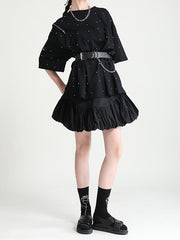 Strapless Half Sleeves Round Neck T-Shirt