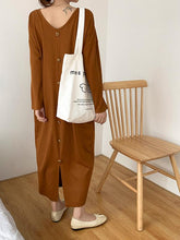 Simple Loose Split-Side Long Dress
