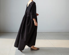 Women Round Neck Loose Casual Dress