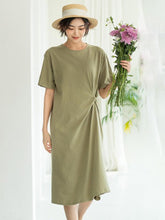 Solid Loose Simple Kink Dress