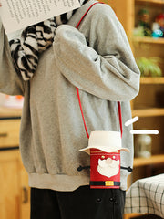 Handmade Cute Santa Claus Crossbody Bag