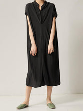 Loose Cross Front Thin Midi Dress