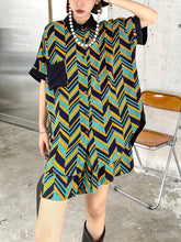 Summer Loose Printed Contrast Color Suit