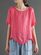 Original Irregularity Solid T-Shirts Tops