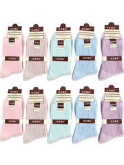Candy Color Plain Breathable Socks