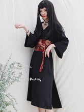 Loose V-Neck Three-Quarter Sleeve Split-Side Dress