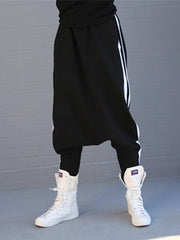 Loose Striped Empire Harem Pants
