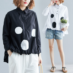 Casual Loose Polka Dot Print Shirt