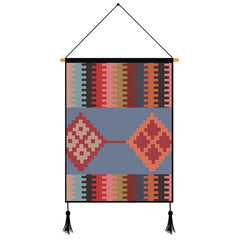 Red Geometric Pattern Printed Wall Hanging Decoration