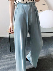 Original Solid Empire Pleats Capri-Pants