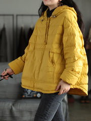 Women Loose Pullover Hooded Coat