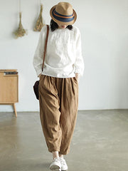 Vintage Loose Round Neck Shirt