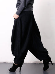 Loose Vintage Bloomers Ramie Cotton Linen Pants