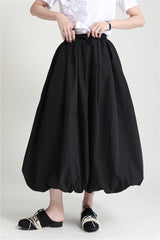 Retro Solid Color High Waist Slimming Skirt