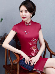 Vintage Silk Improved Short Cheongsams