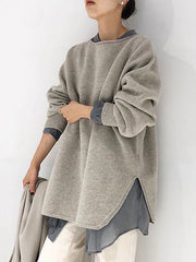 Asymmetric Loose Casual Sweatshirt Top