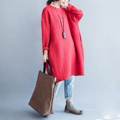 Women Loose Solid Color Casual Dress