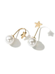 Star Imitation Pearls Earring