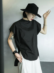 Original Solid Split-Side T-Shirts Tops